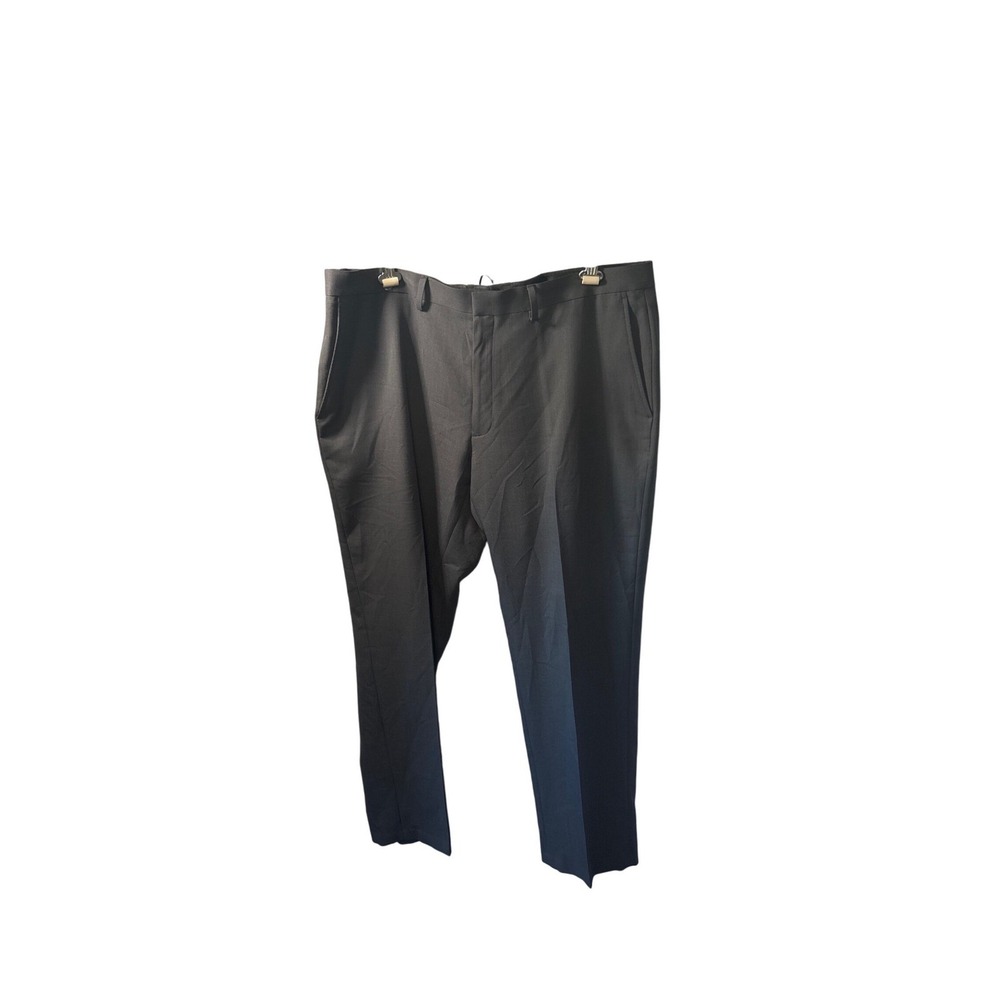 Performance Pants 2 pair 42x 30 Haggar Men's Charcoal Gray Tailored Fit Travel